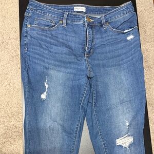 Ava & Viv Medium Blue Skinny Distressed Jeans